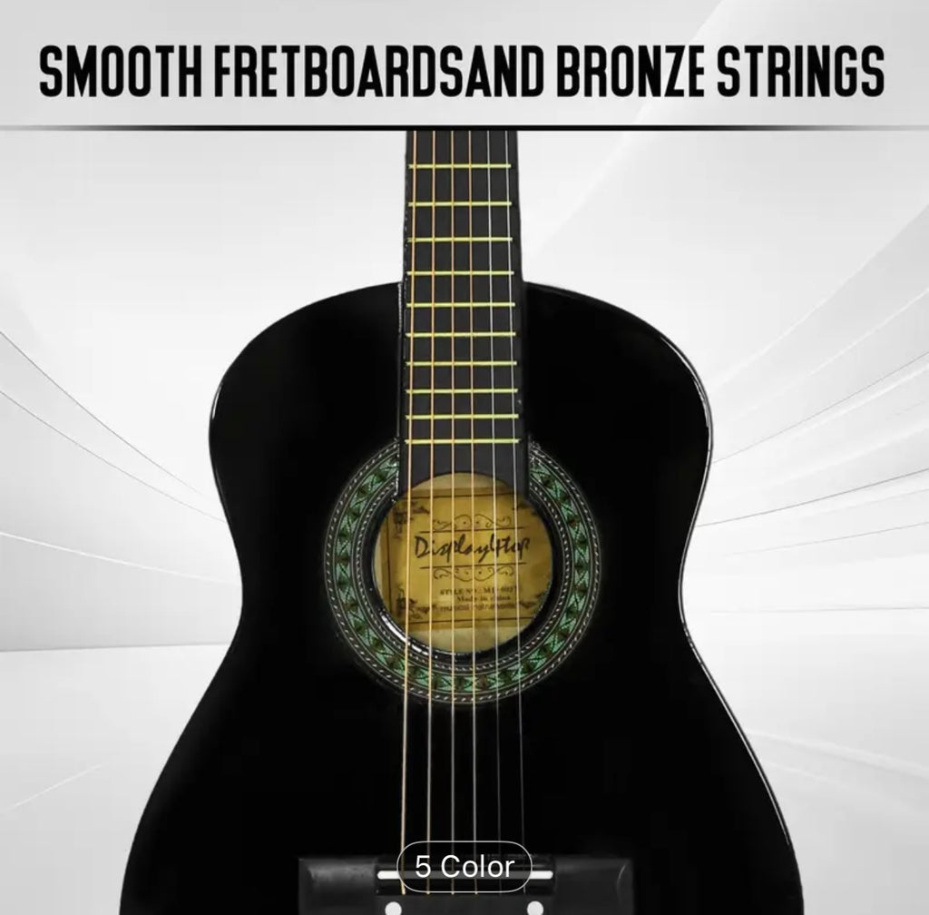 Display4top 1/4 Size Acoustic Guitar – 30” Classic Beginner Guitar for Kids, Students & Music Lovers