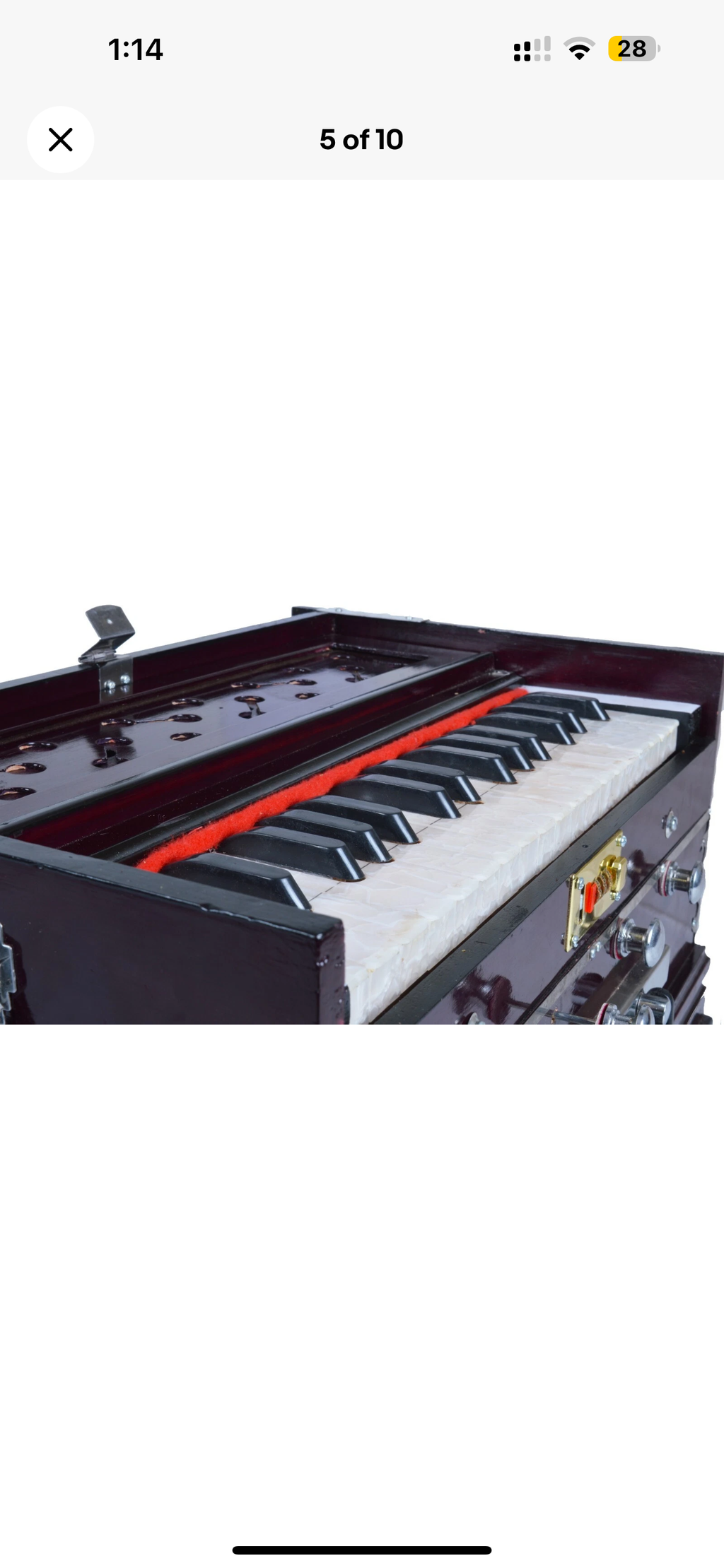 Indian Harmonium – 32 Keys, 4 Stoppers, Double Reed Kail Wood – Traditional Musical Instrument for Classical & Devotional Music