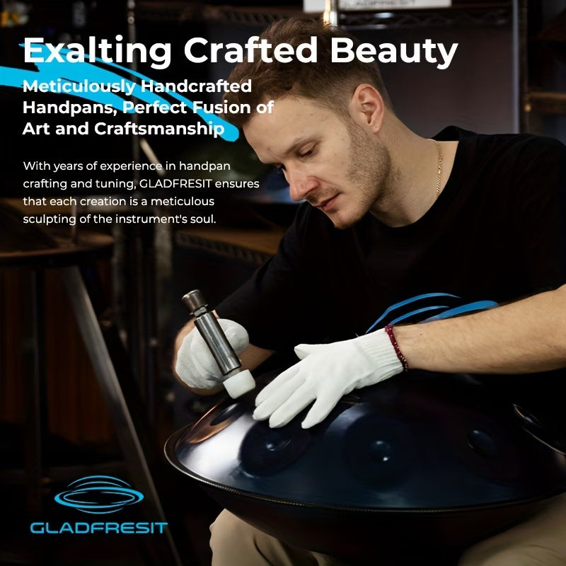 Mandala Handpan Drum D Kurd 10 Note 22in 432 Hz Steel Percussion w/ Bag & Stand