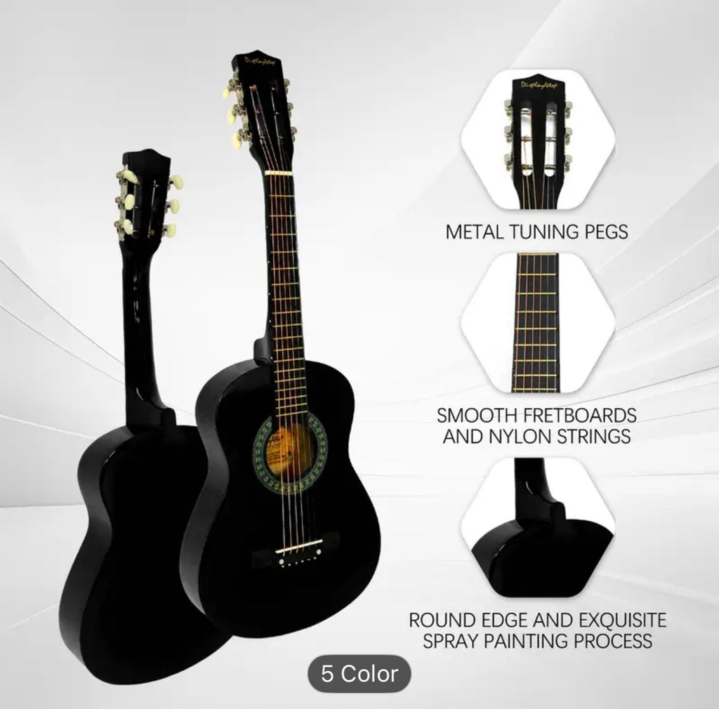 Display4top 1/4 Size Acoustic Guitar – 30” Classic Beginner Guitar for Kids, Students & Music Lovers