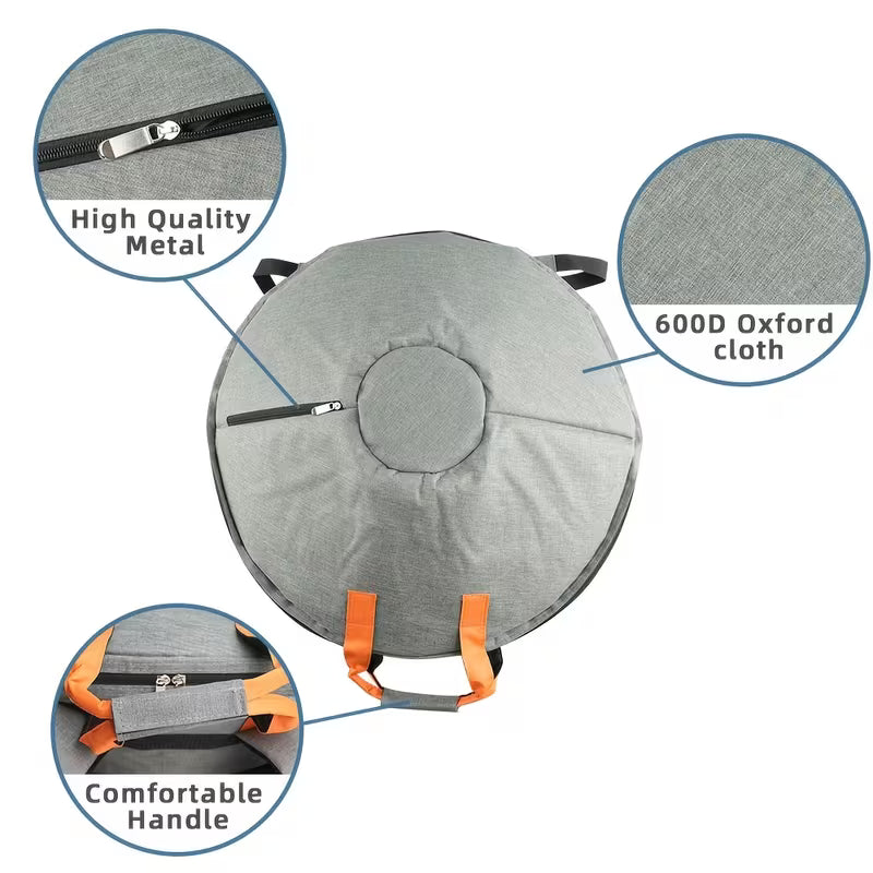 Handpan Drum Case Thickened Shockproof Gig Bag | Portable Shoulder Strap | Nylon