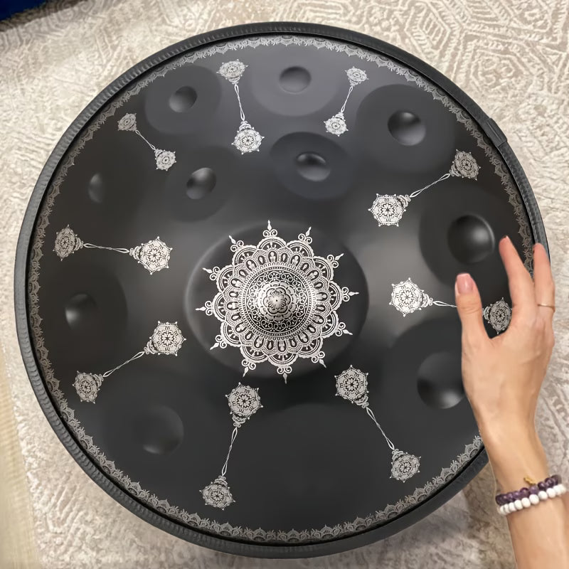 22-Inch D Minor 432Hz Handpan Drum | Sound Healing & Yoga Instrument Kit This title puts the primary keyword first and includes key differentiators like the specific scale (D Minor), frequency (432Hz), and primary use cases (sound healing and yoga).