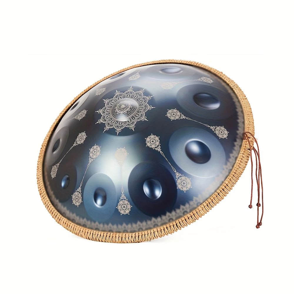 432Hz Handpan Drum 22" 9 Notes D Minor Steel Hand Pan Instrument & Accessory Kit