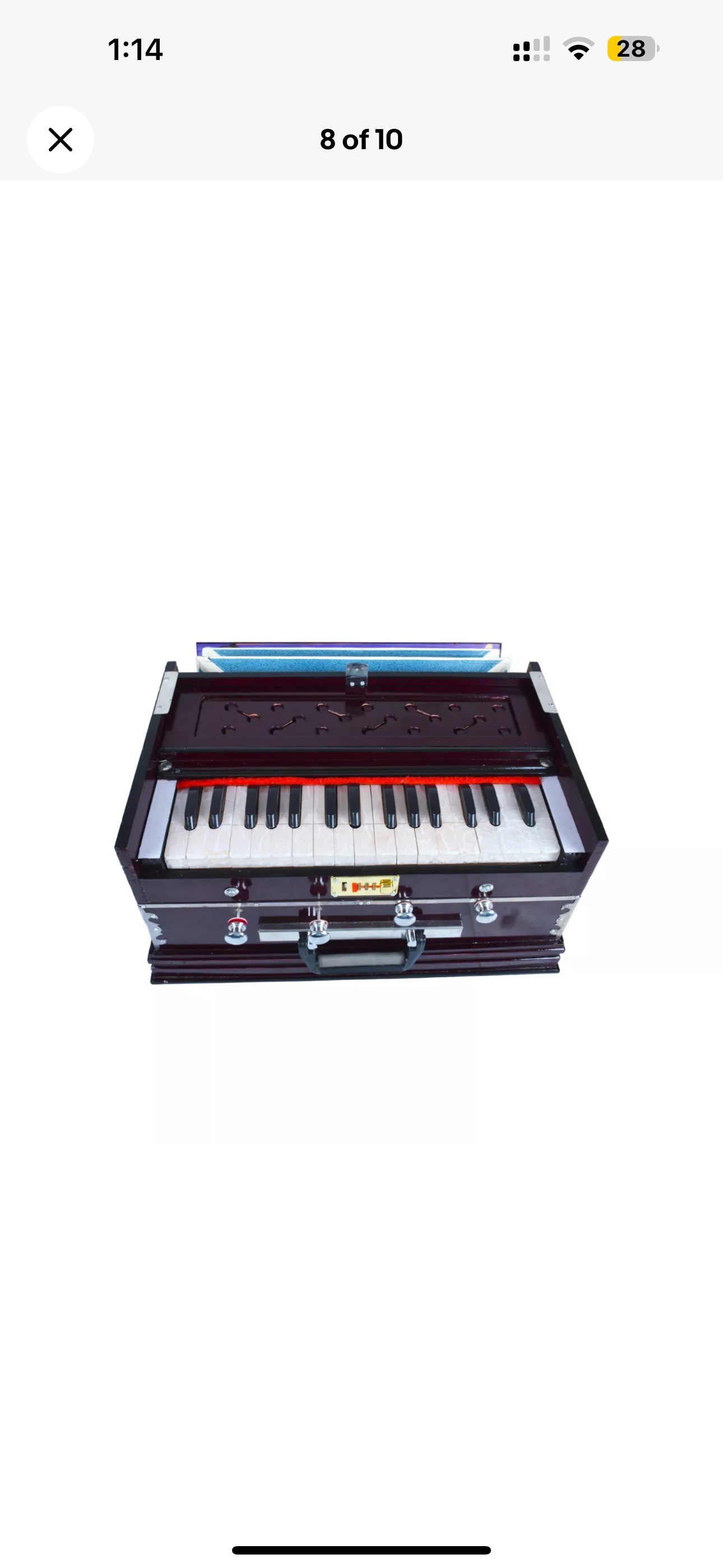 Indian Harmonium – 32 Keys, 4 Stoppers, Double Reed Kail Wood – Traditional Musical Instrument for Classical & Devotional Music