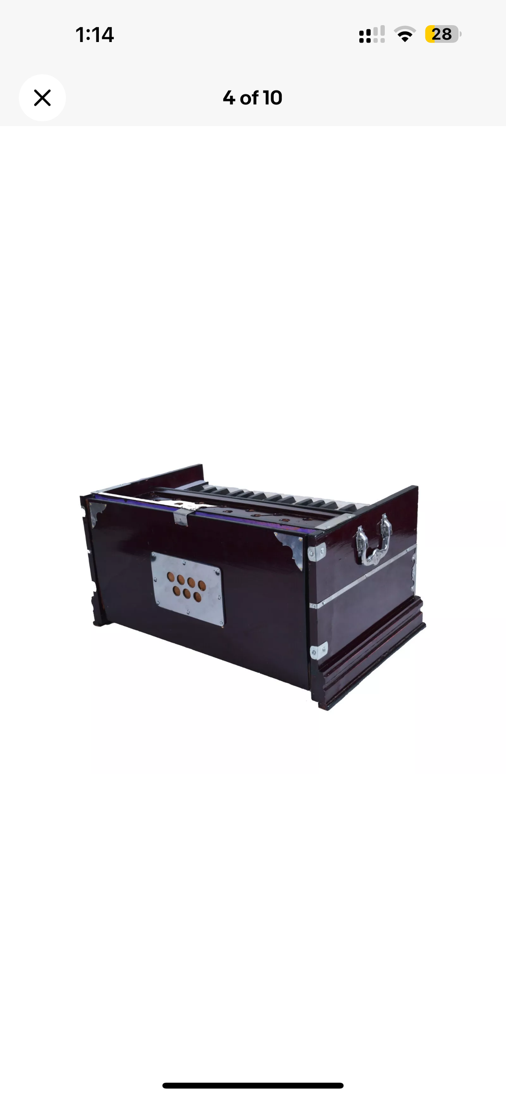 Indian Harmonium – 32 Keys, 4 Stoppers, Double Reed Kail Wood – Traditional Musical Instrument for Classical & Devotional Music