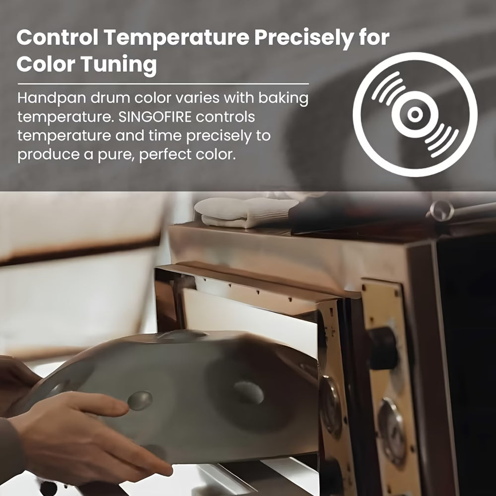 432Hz Handpan Drum 22" 9 Notes D Minor Steel Hand Pan Instrument & Accessory Kit