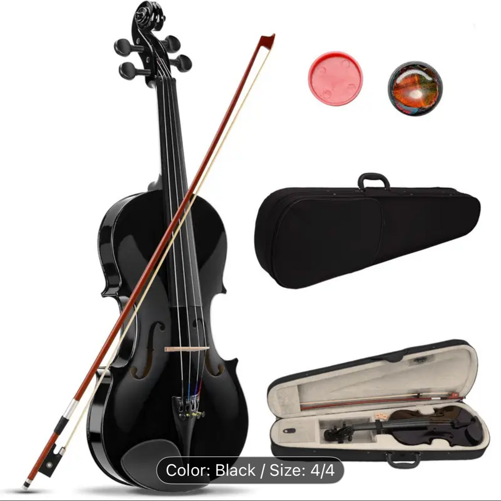 4/4 Full Size Acoustic Violin Set – Beginner Student Violin with Case,