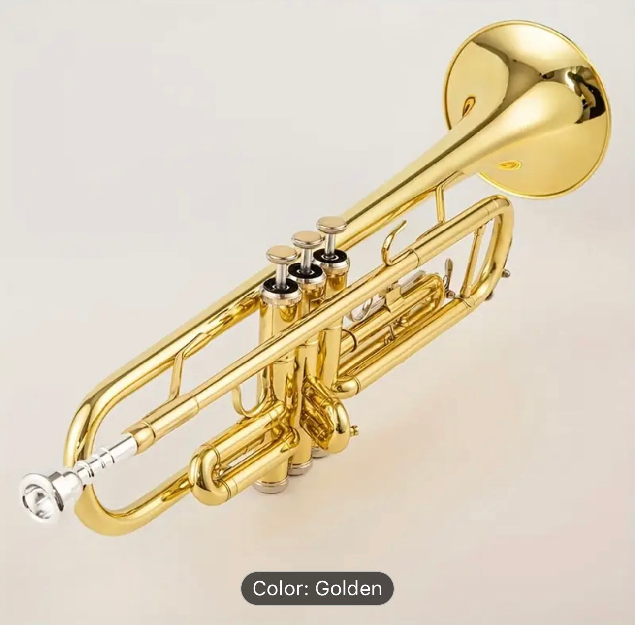 Professional Bb Trumpet – Brass Portable Trumpet with Carry Bag & Cleaning Kit