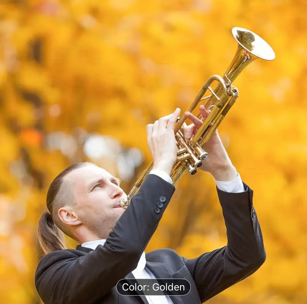 Professional Bb Trumpet – Brass Portable Trumpet with Carry Bag & Cleaning Kit