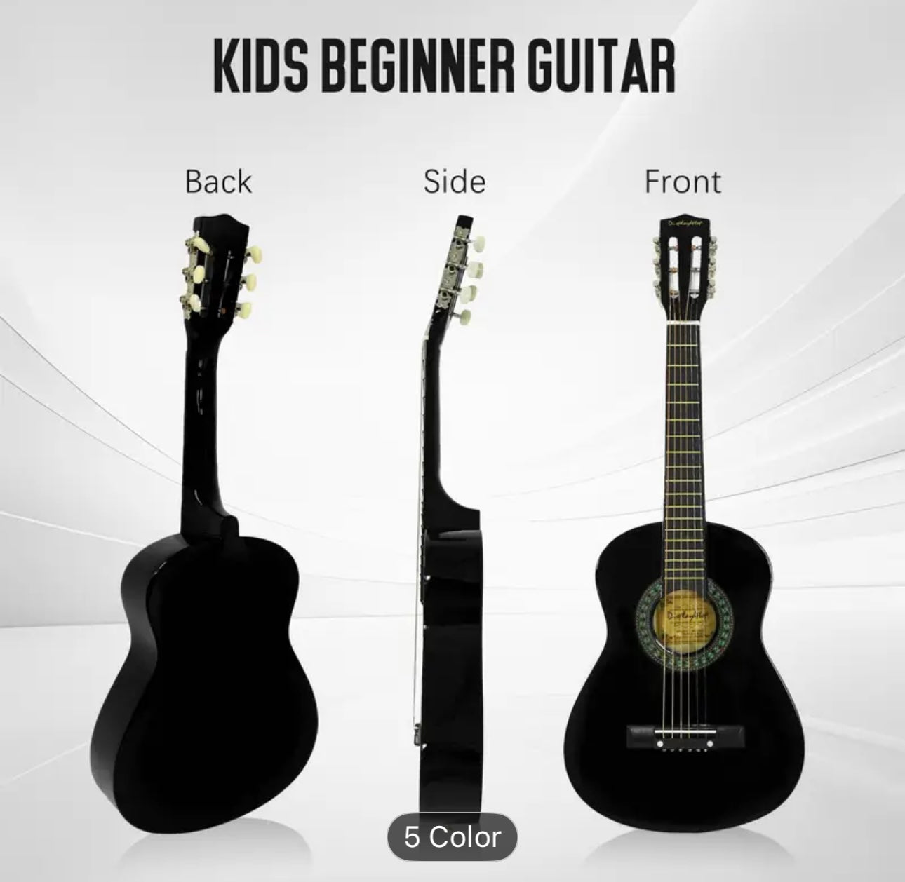 Display4top 1/4 Size Acoustic Guitar – 30” Classic Beginner Guitar for Kids, Students & Music Lovers