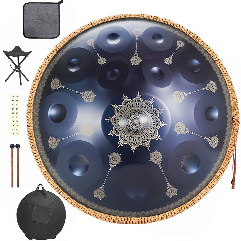 22-Inch D Minor 432Hz Handpan Drum | Sound Healing & Yoga Instrument Kit This title puts the primary keyword first and includes key differentiators like the specific scale (D Minor), frequency (432Hz), and primary use cases (sound healing and yoga).