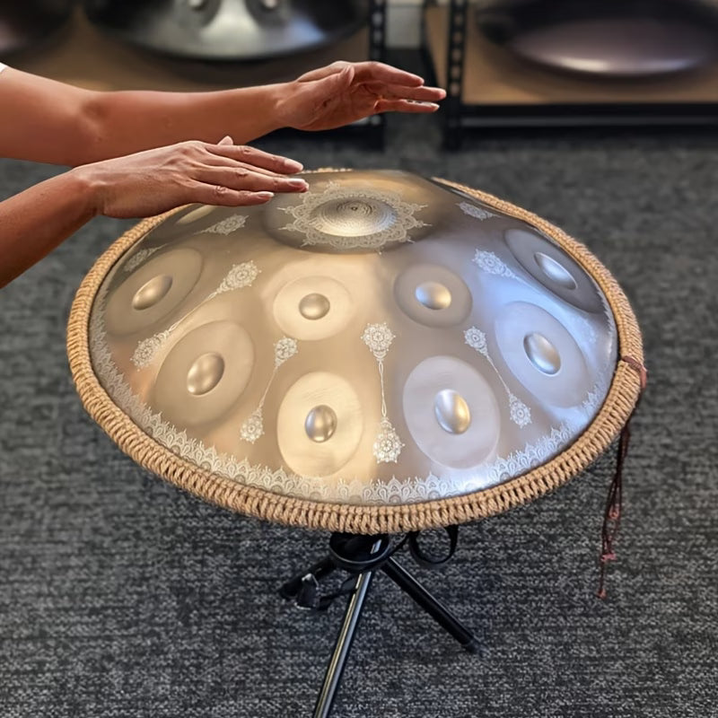 22-Inch D Minor 432Hz Handpan Drum | Sound Healing & Yoga Instrument Kit This title puts the primary keyword first and includes key differentiators like the specific scale (D Minor), frequency (432Hz), and primary use cases (sound healing and yoga).