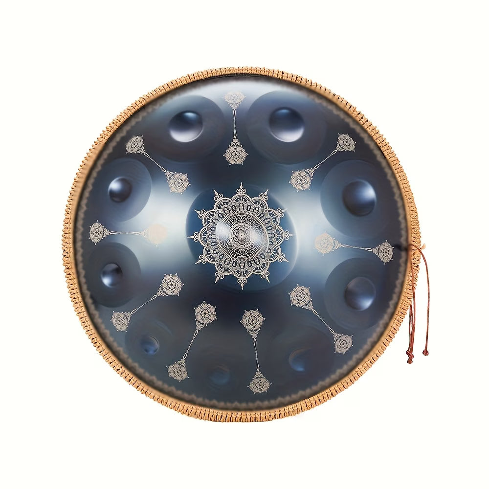 432Hz Handpan Drum 22" 9 Notes D Minor Steel Hand Pan Instrument & Accessory Kit