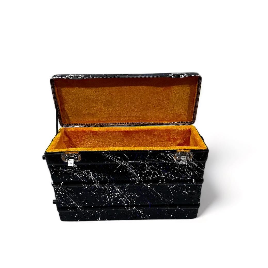 Harmonium case 9th scale changer - BLACK SPLASH 2