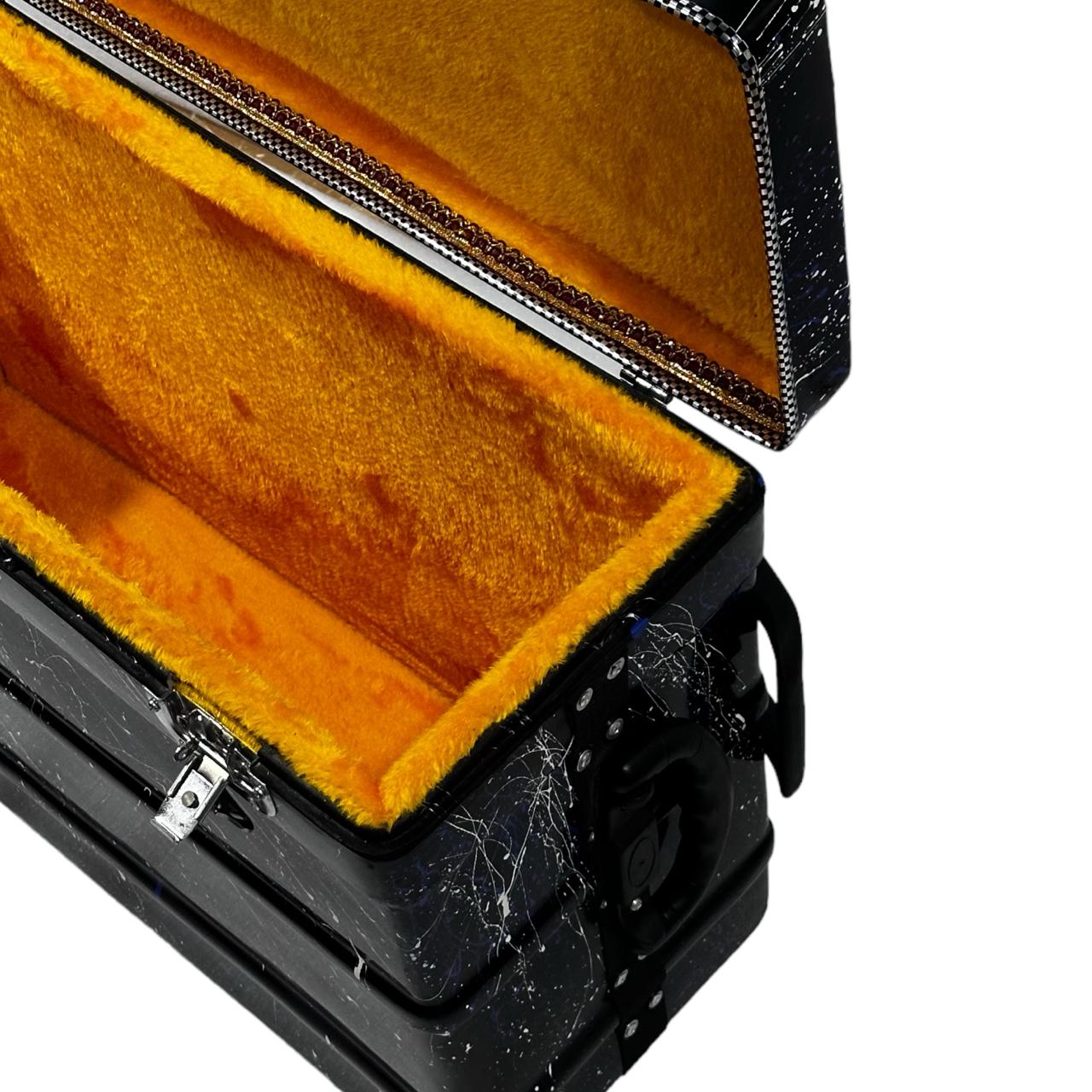 Harmonium case 9th scale changer - BLACK SPLASH 2