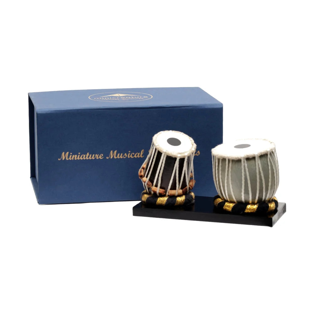 Wooden Miniature Tabla – Decorative Musical Instrument | 2.5 Inch Height | Home Décor Gift